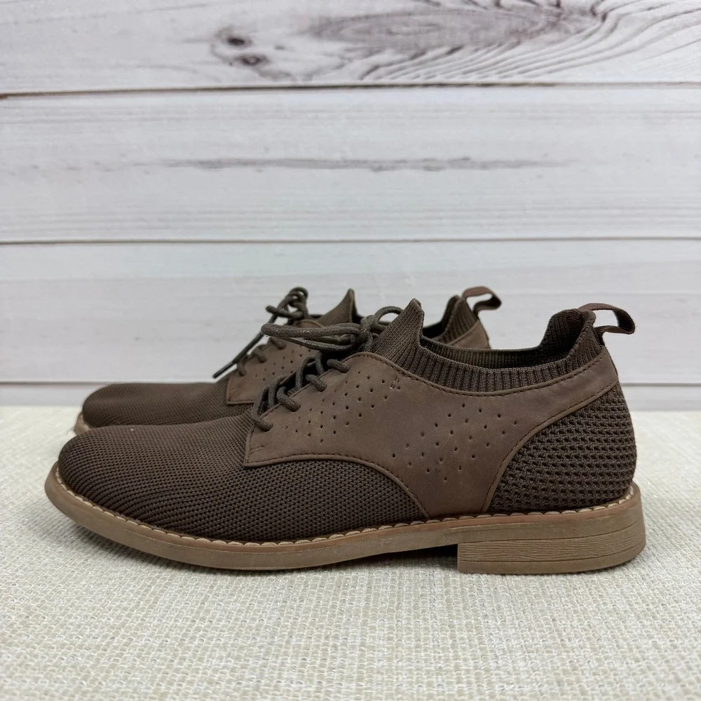 Steve Madden Brugby Mens Kids Brown Knit Dress‎ Shoes Size 6